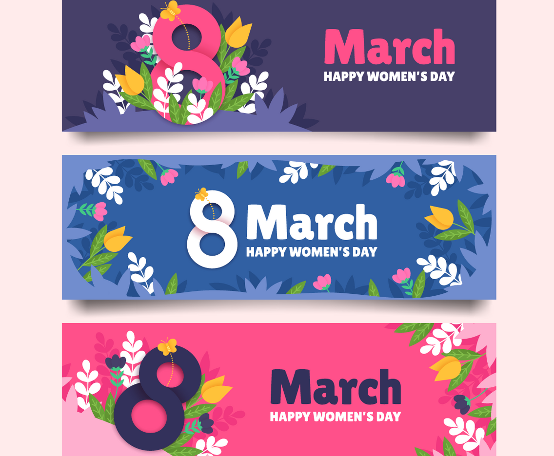 Happy Women's Day Banner Collection