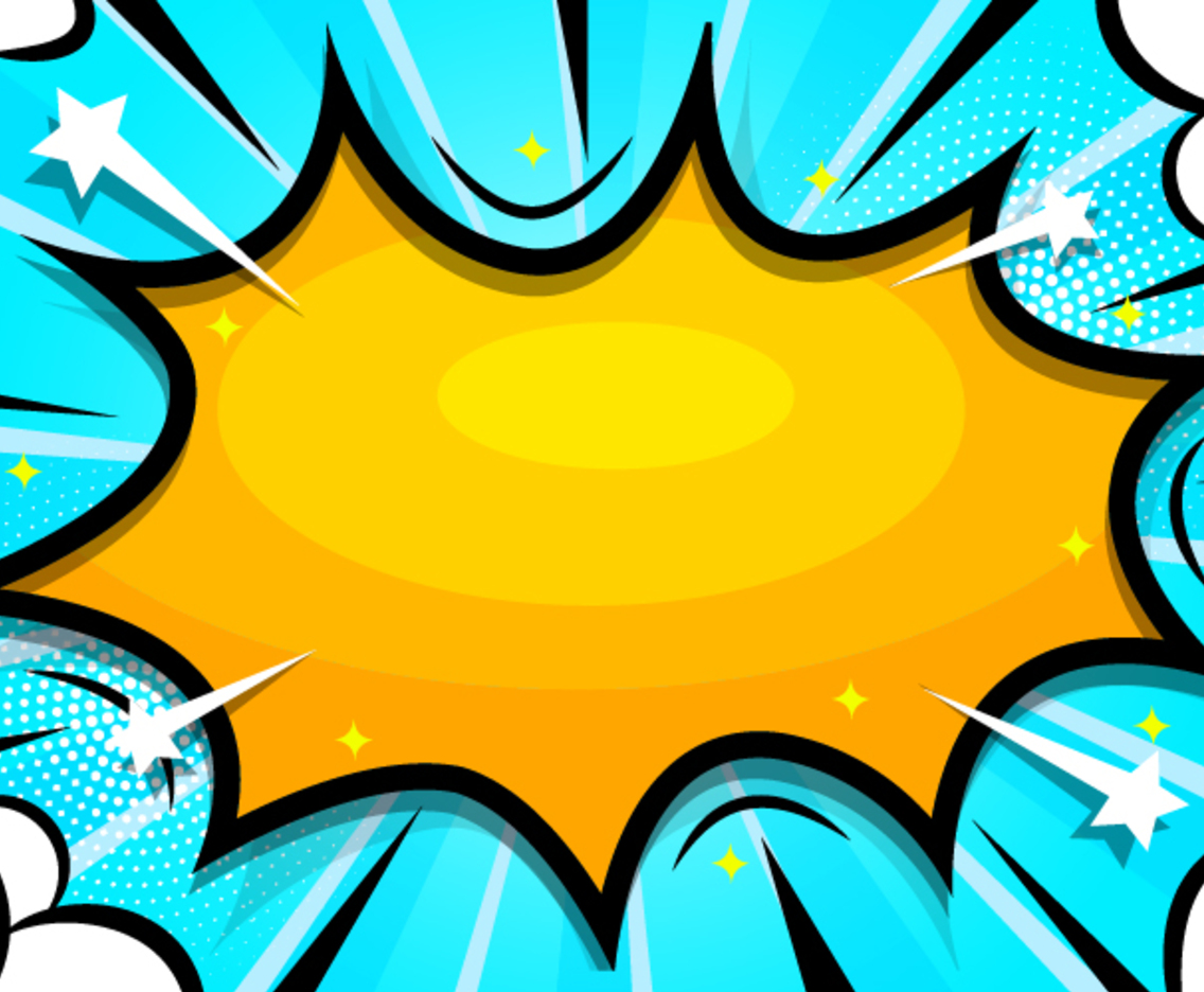 Pop Art Halftone with Blue Background