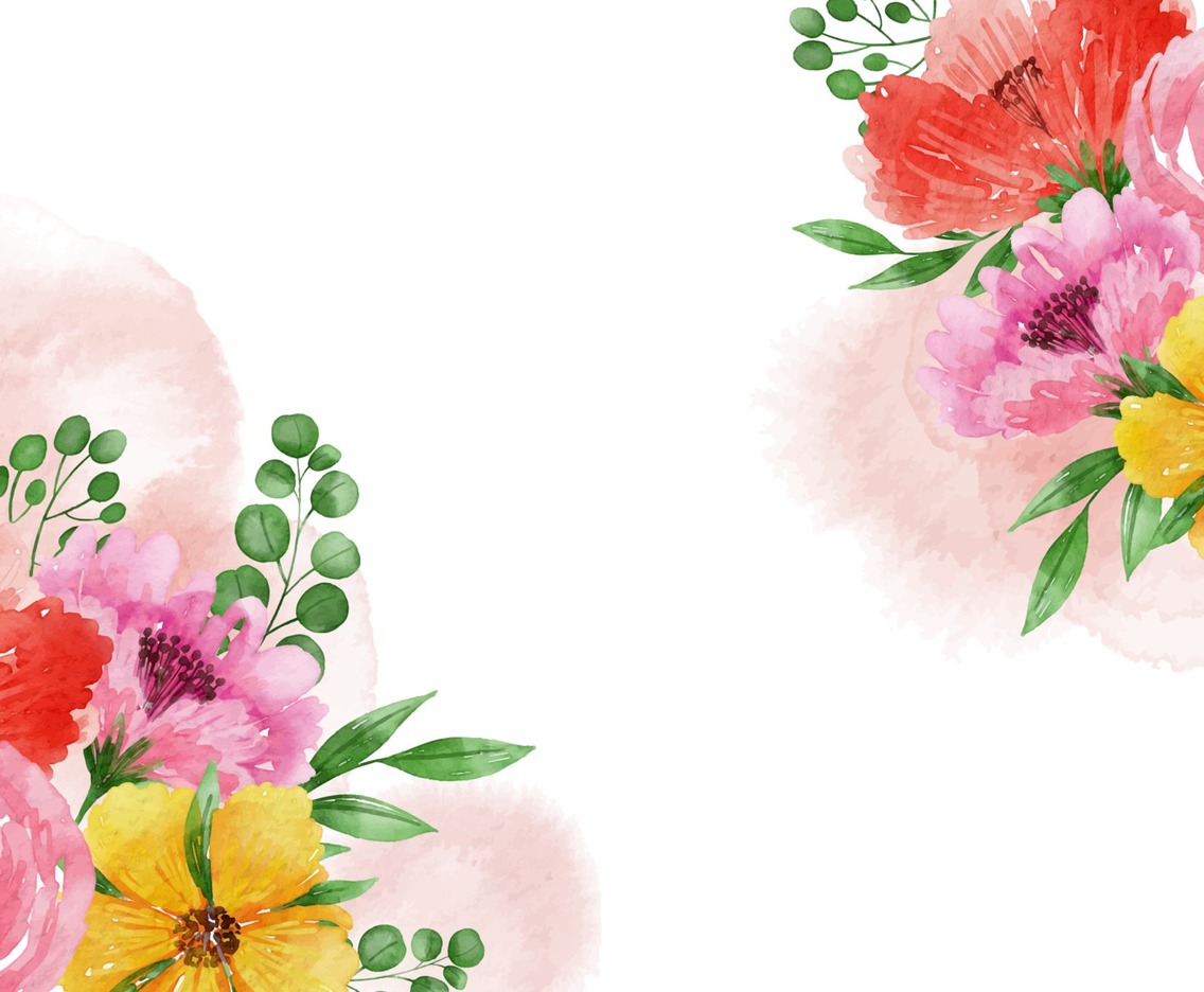 Beautiful Watercolor Spring Floral Background