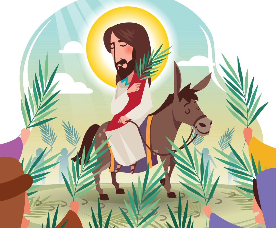 Palm Sunday Cartoon Concept