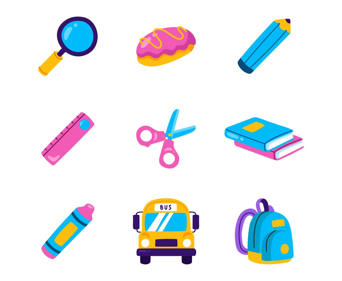 Hand Drawn Back to School Icon Set