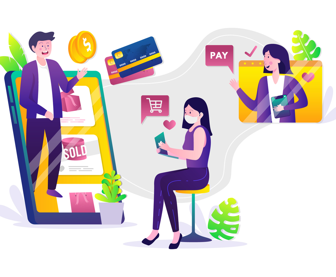 Untact Shopping Concept