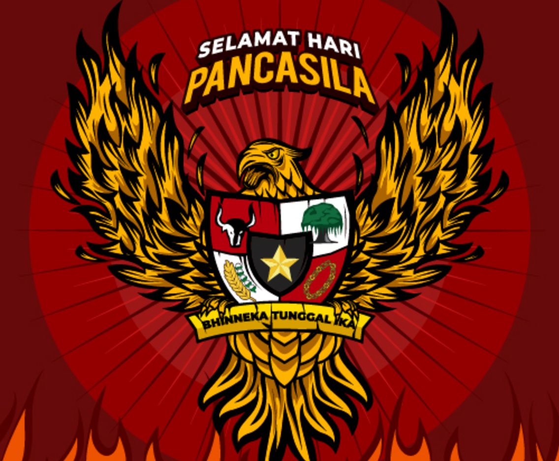 Pancasila Day with Eagle Concept