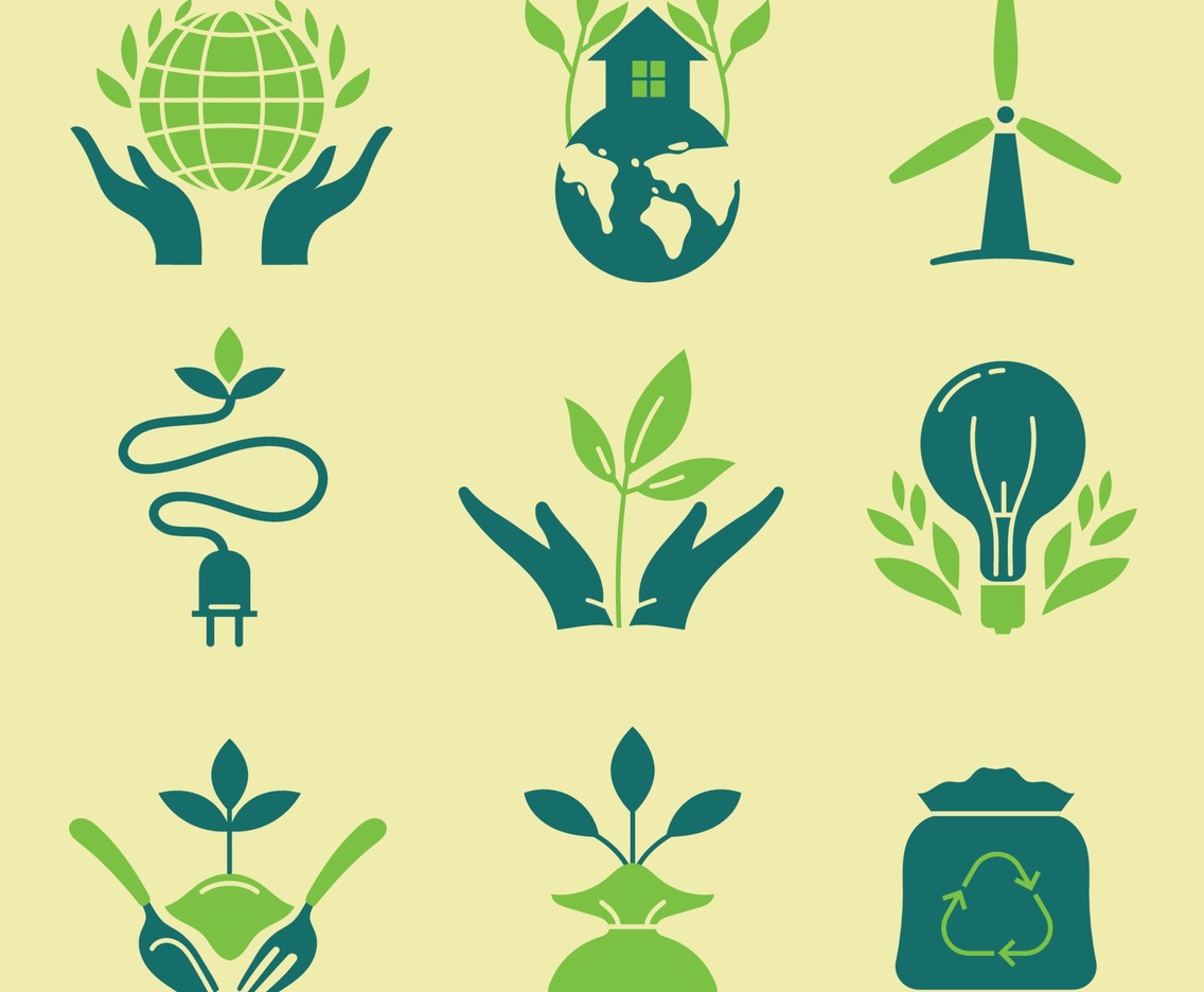 Green Technology and Conservation Icon Set
