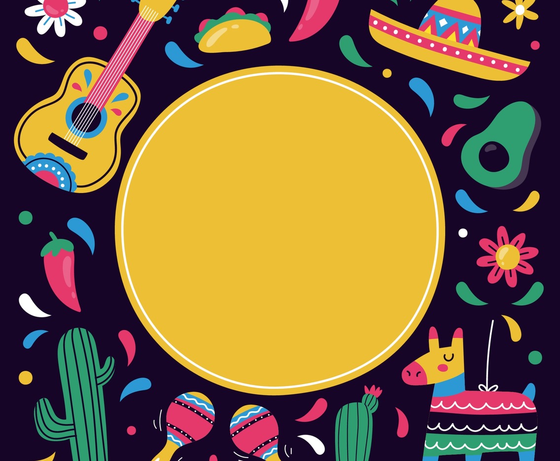 Colorful Cinco De Mayo Background