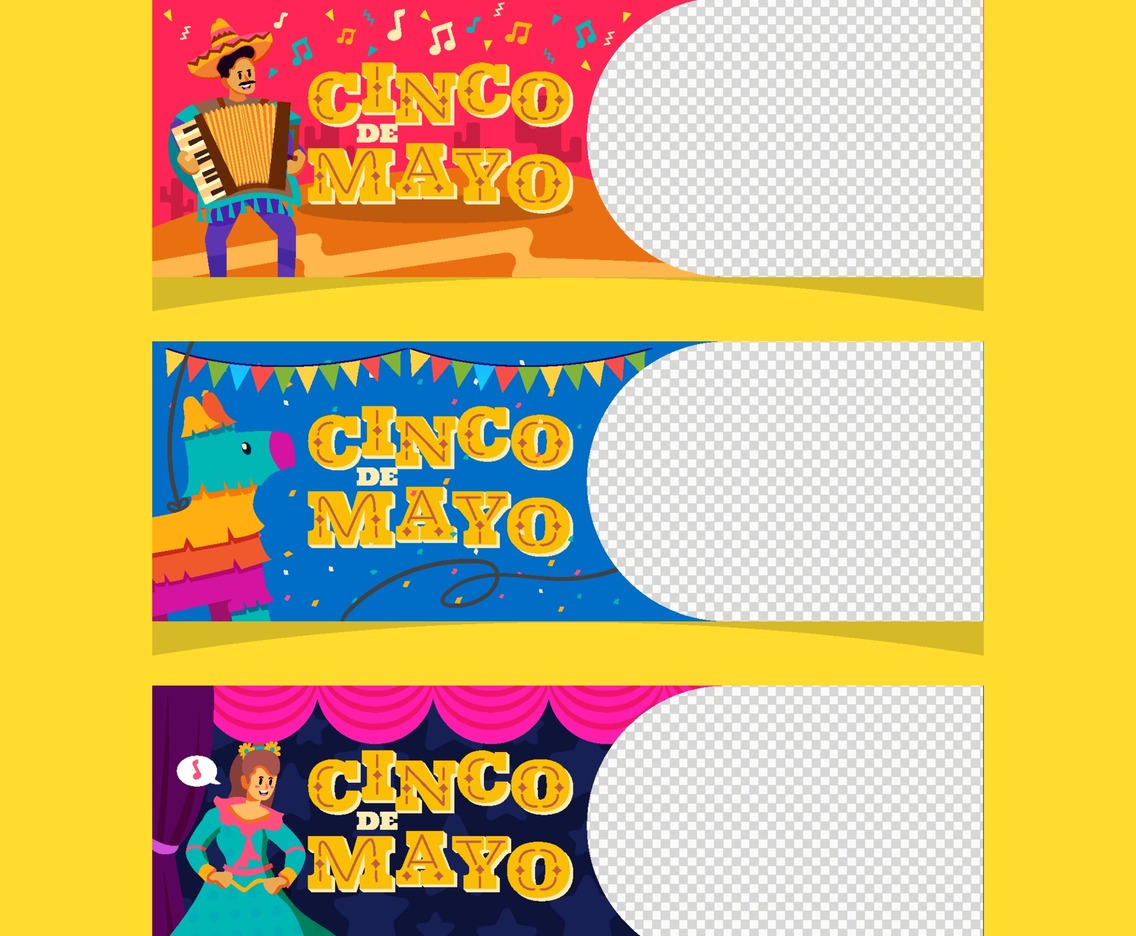 Festive Cinco De Mayo Set Banner Concept