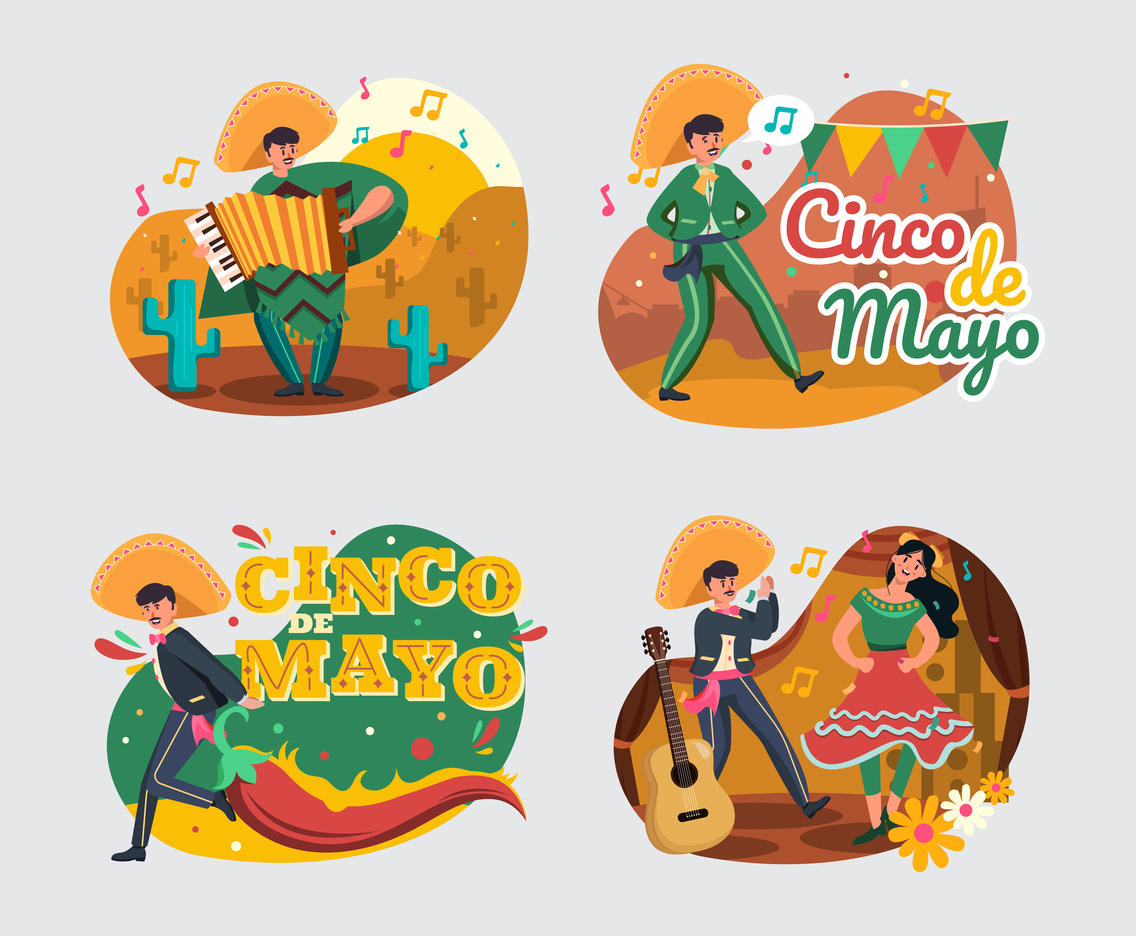 Fun Cinco De Mayo People Icon Set