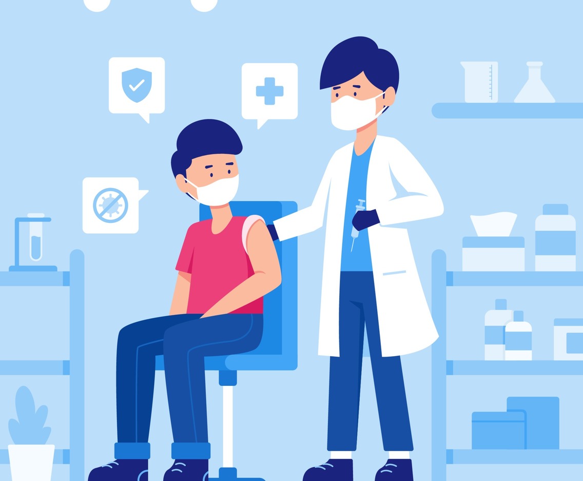 People Getting Vaccine with Doctor