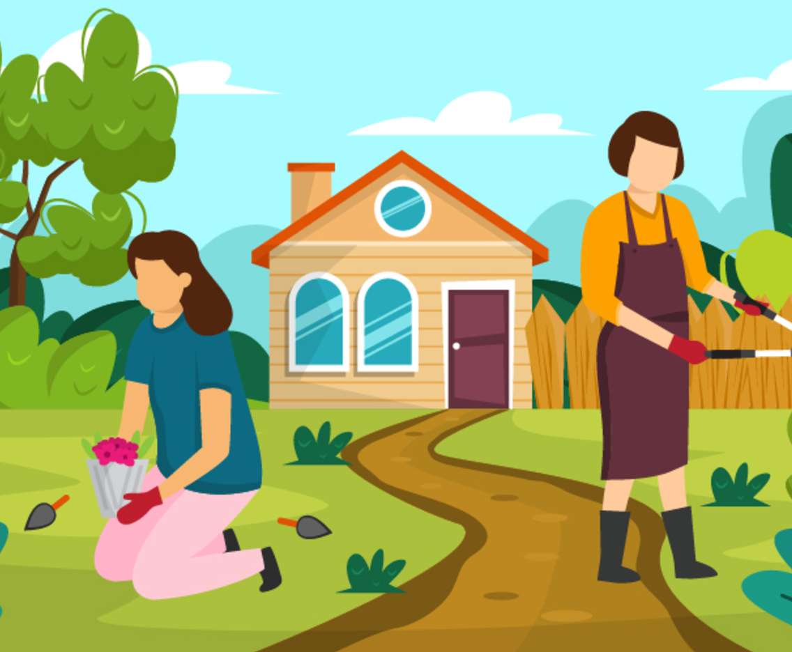 Gardening Design Concept in Front of The House