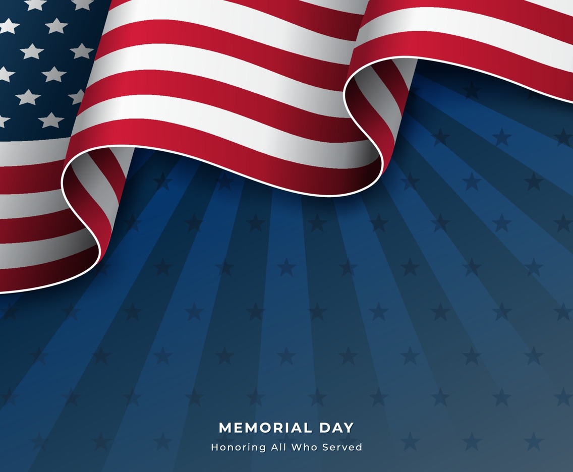Flag of United States Background for Memorial Day