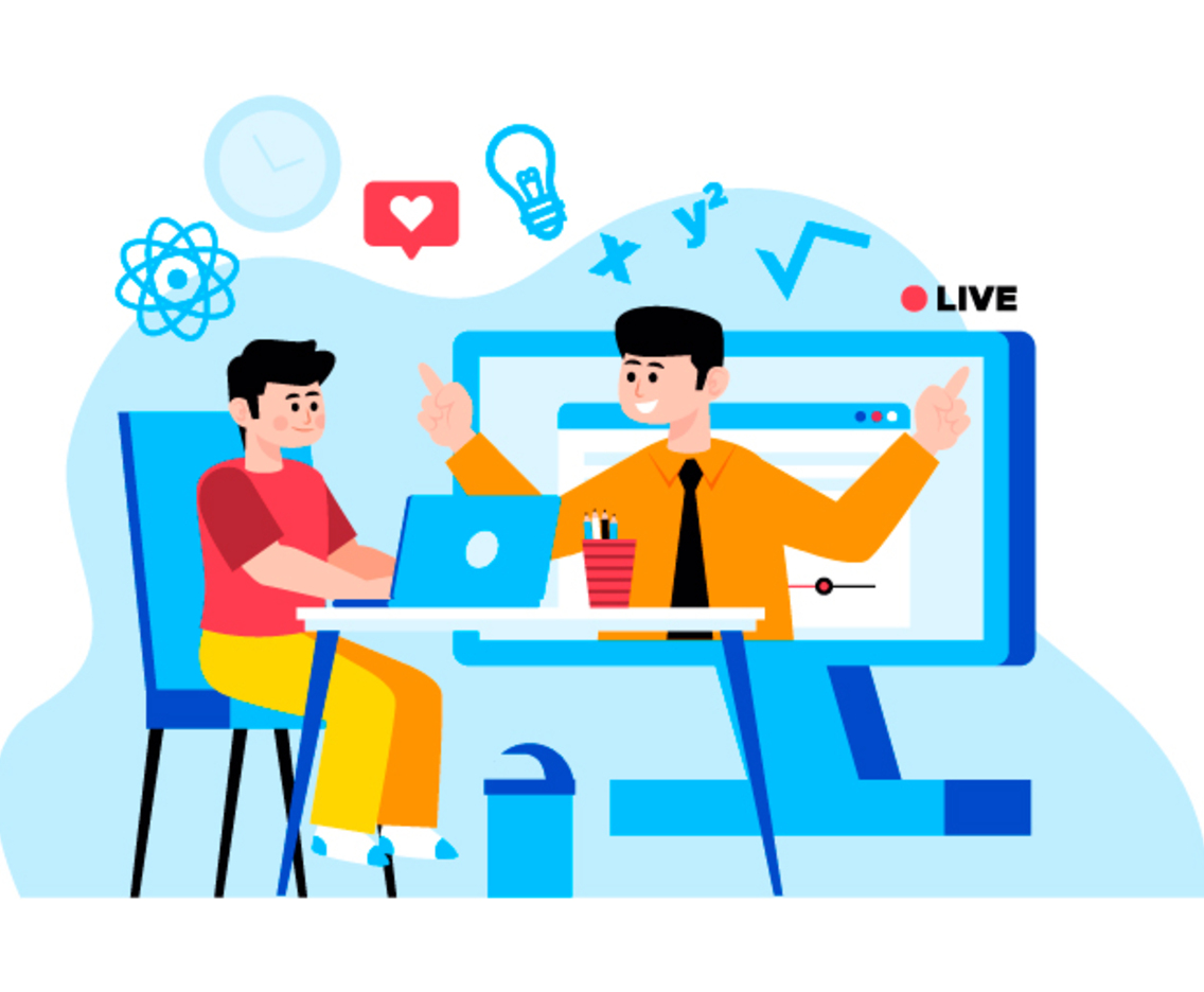 Children Studying with Online Education Activity