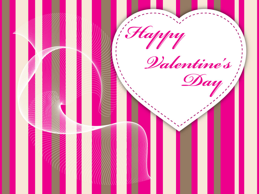 Pink Stripes Valentine Graphics