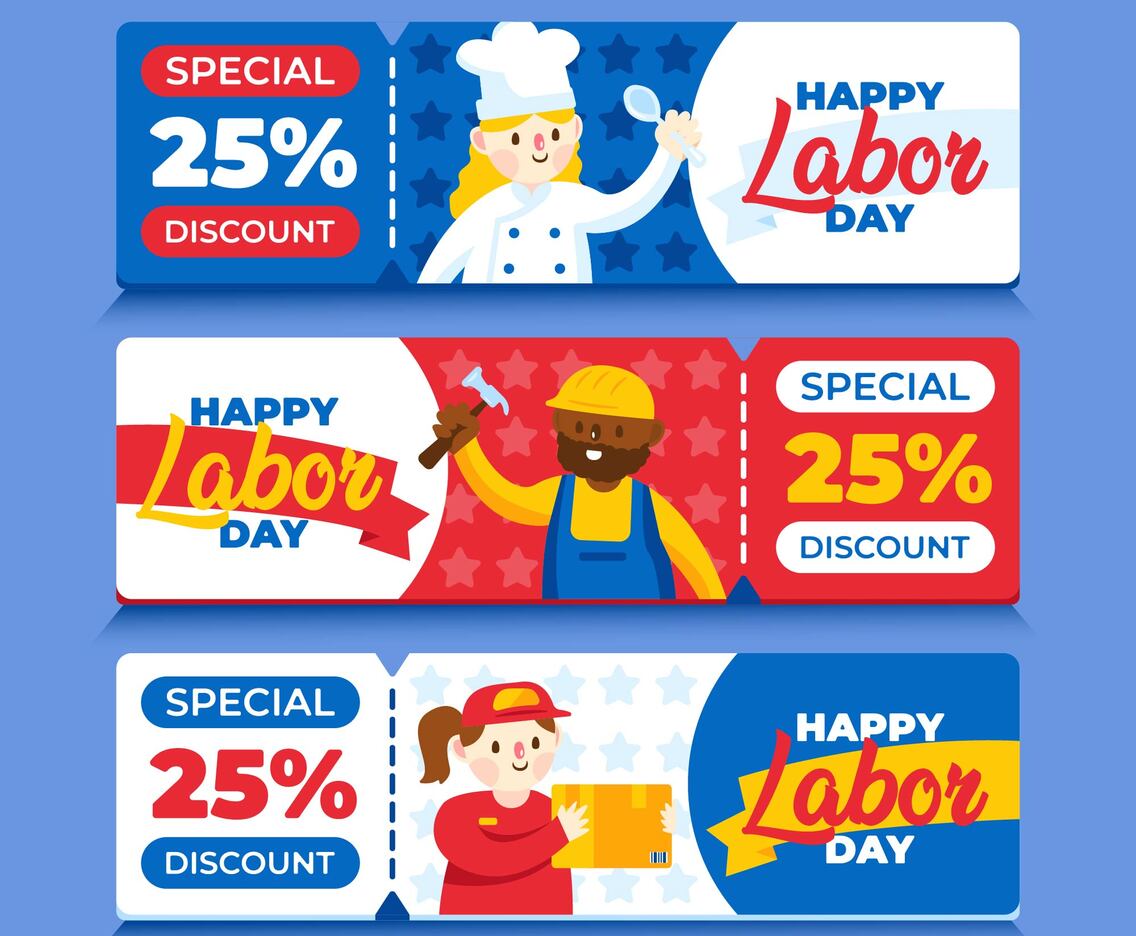 Labor Day Banner Set