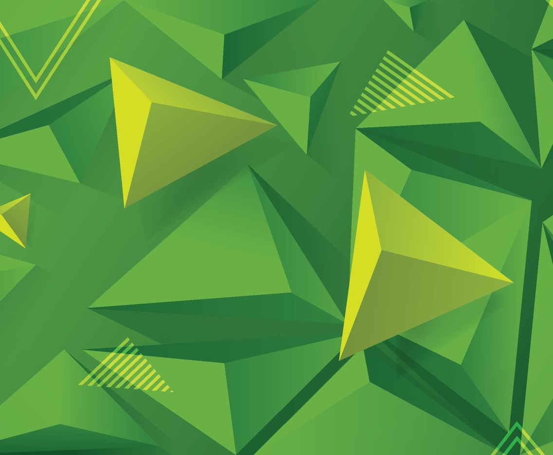 Geometric Shapes Background in Green Color Scheme