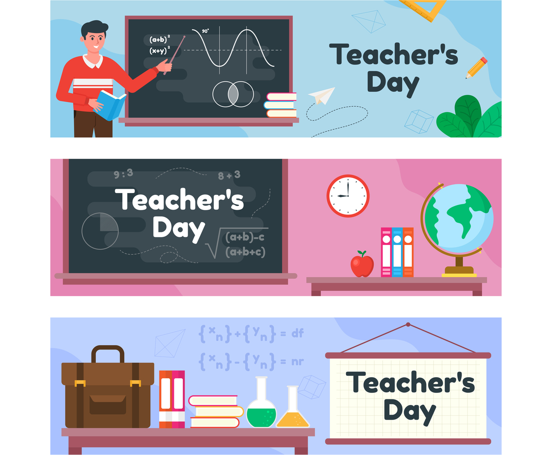 Happy Teacher's Day Banner Collection