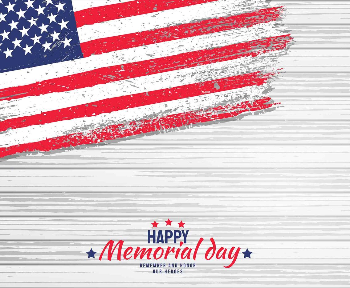 American Memorial Day with Wood background
