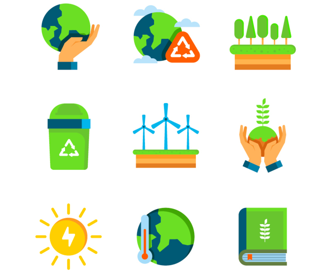 Earth Day Go Green Icon Collection