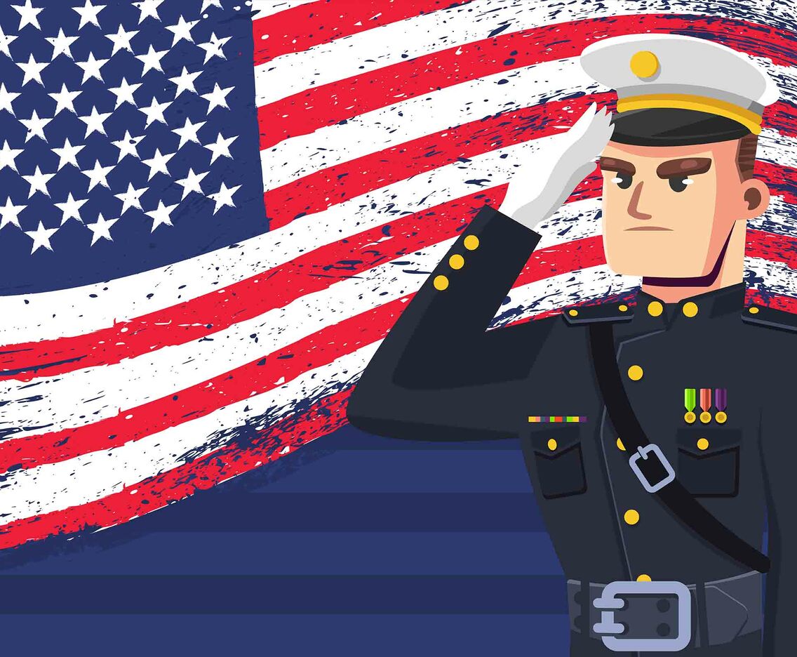 Soldier Salute on Memorial Day
