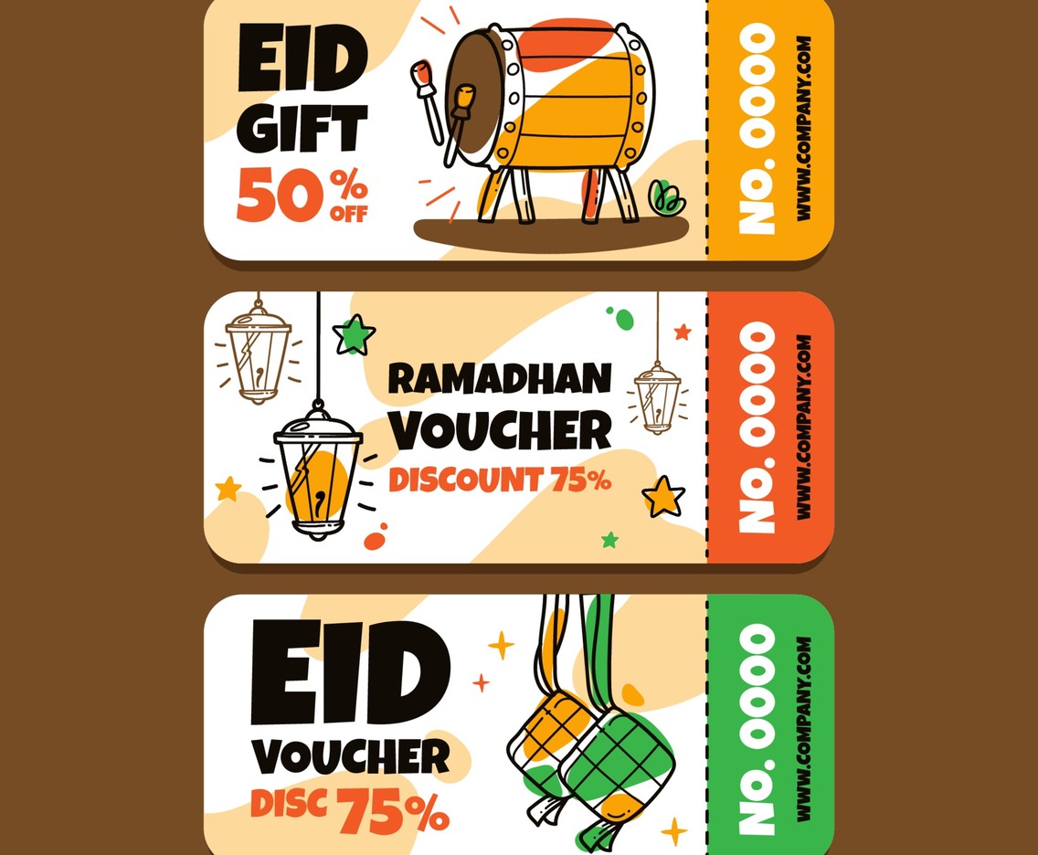 Handdrawn Eid Gift Voucher