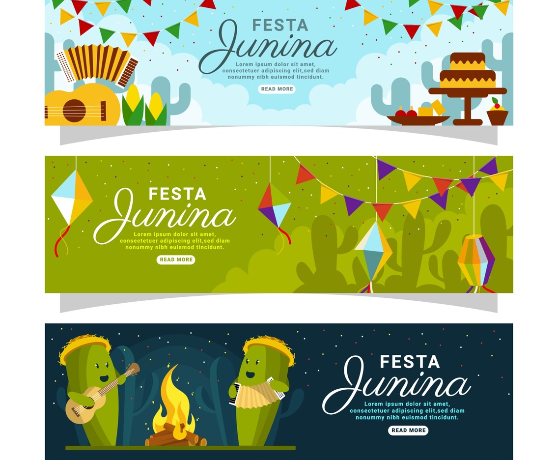 Festa Junina Celebration Banner Set