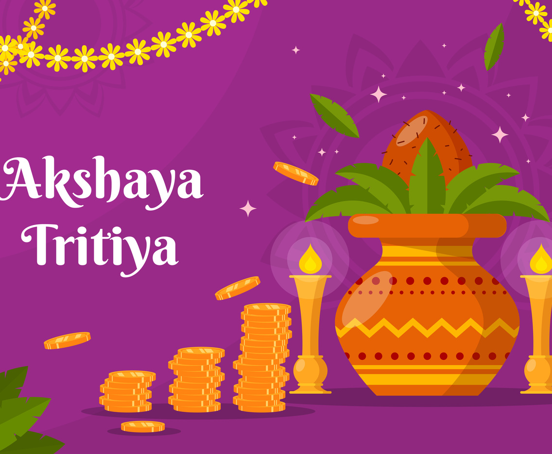 Akshaya Tritiya Background in Flat Design
