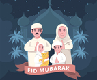 Family Celebrating Eid Mubarak