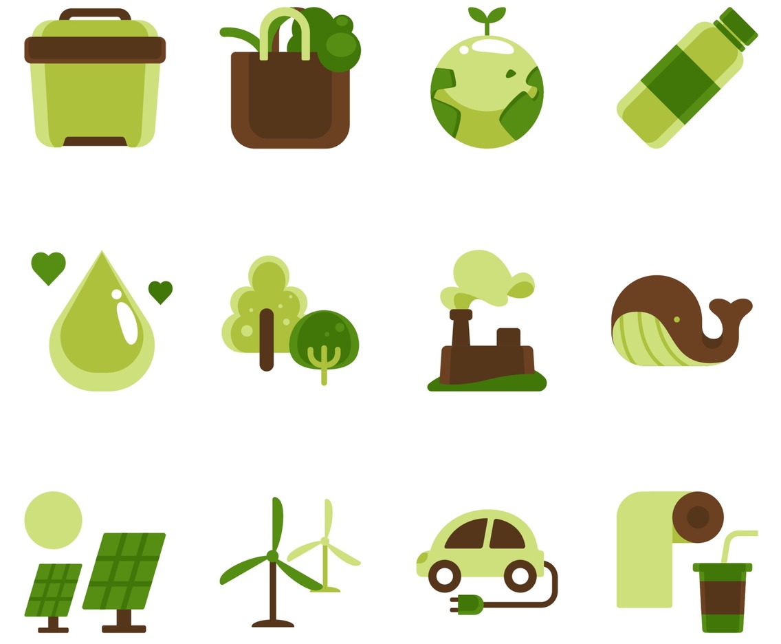 Earth's Day Awareness Icon Set