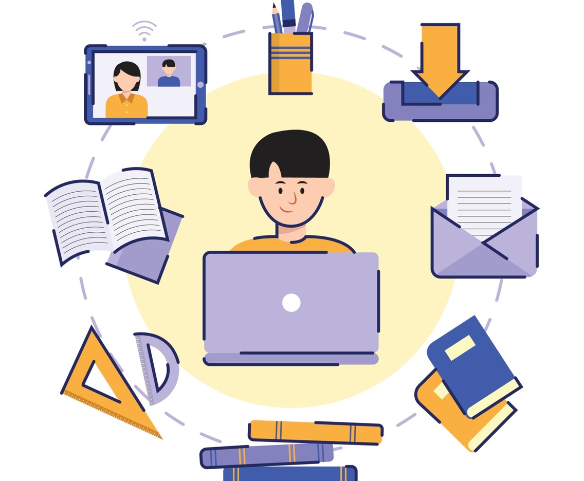 Online School Icon Set