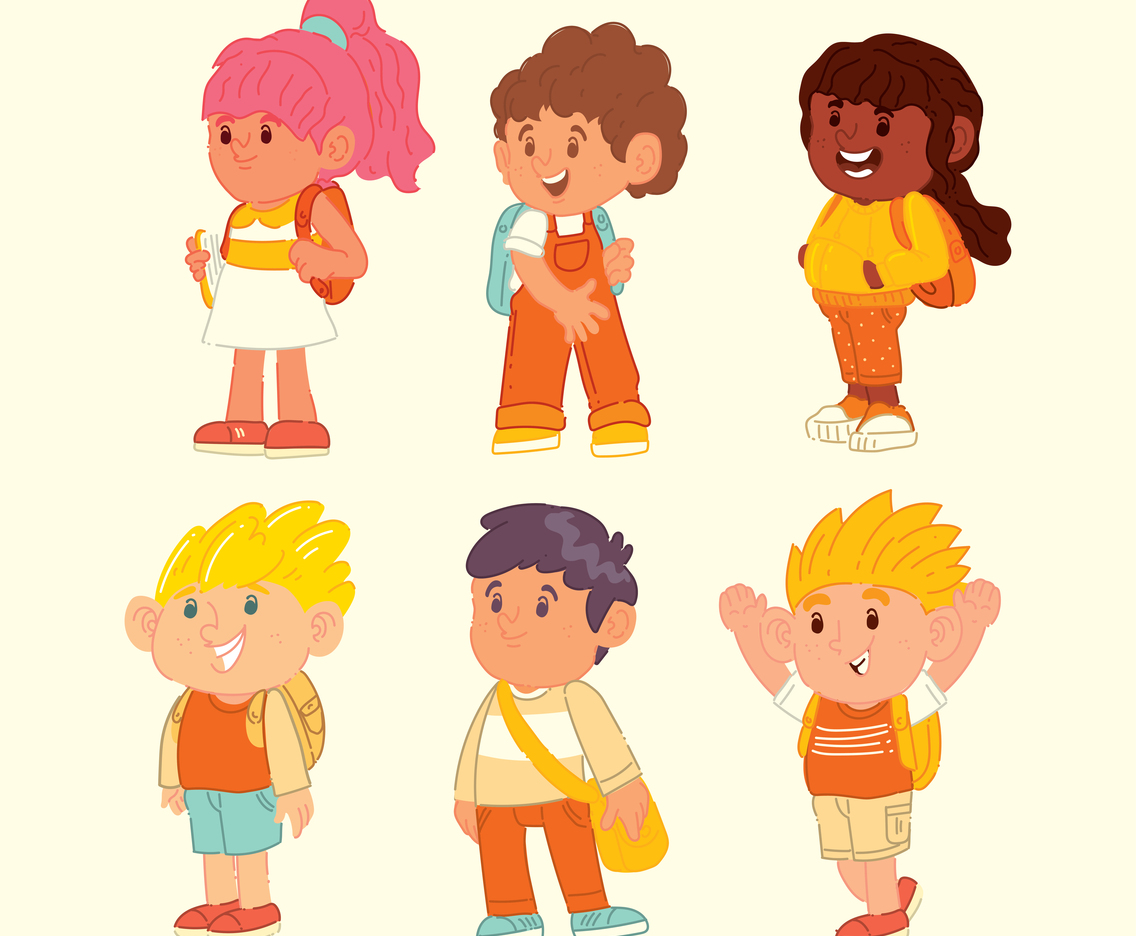 Cute Kids Icon Characters