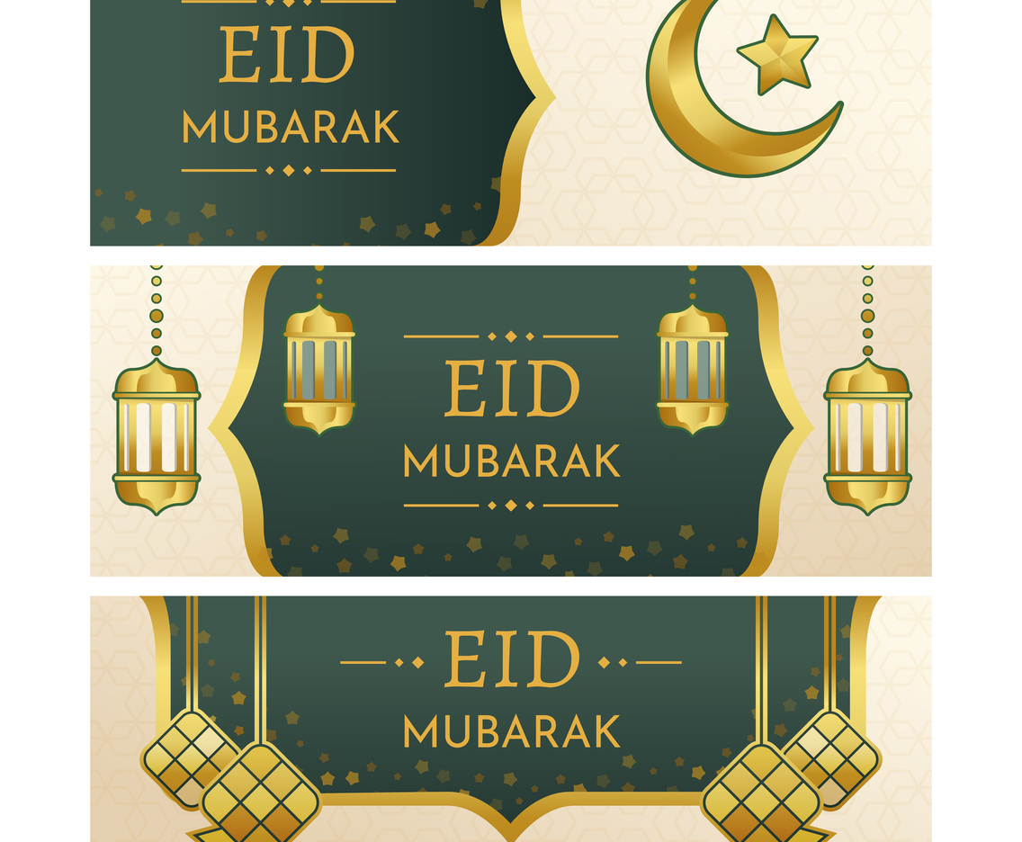 Eid mubarak banner collections