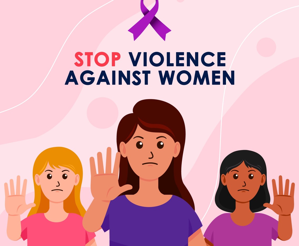 Stop Violence Against Women Concept