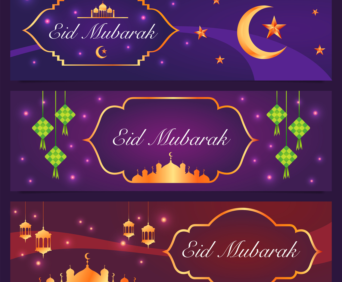 Purple And Gold Eid Festival