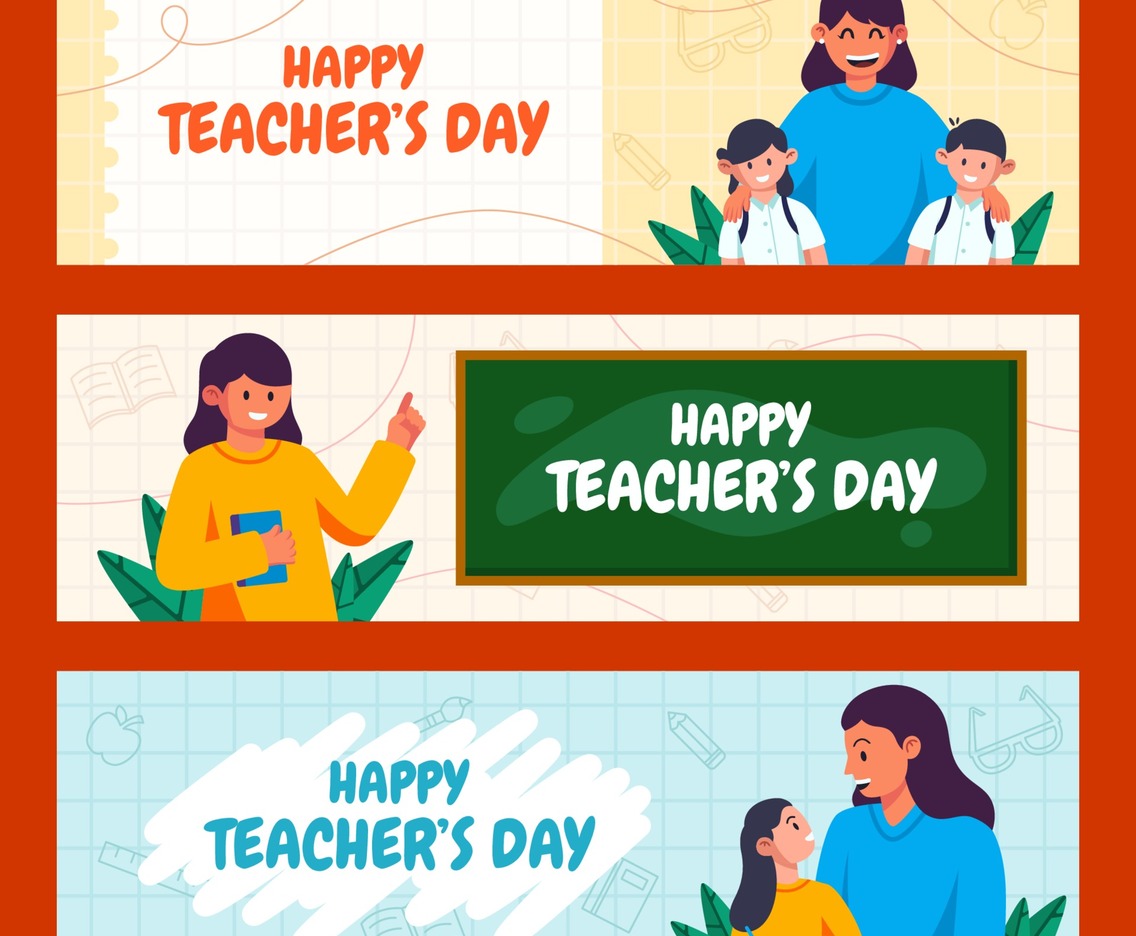 Happy Teacher's Day Banner Collection
