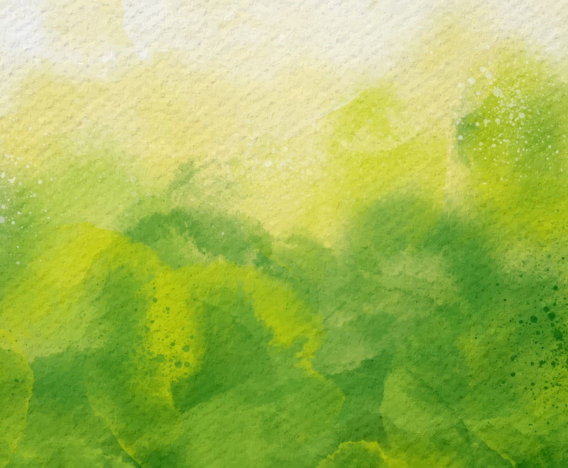 Organic Green Background In Watercolor Style