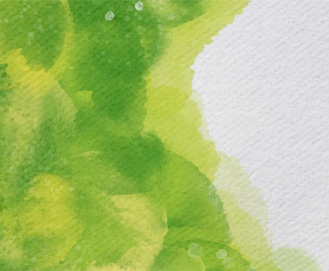 Organic Green Background In Watercolour Style