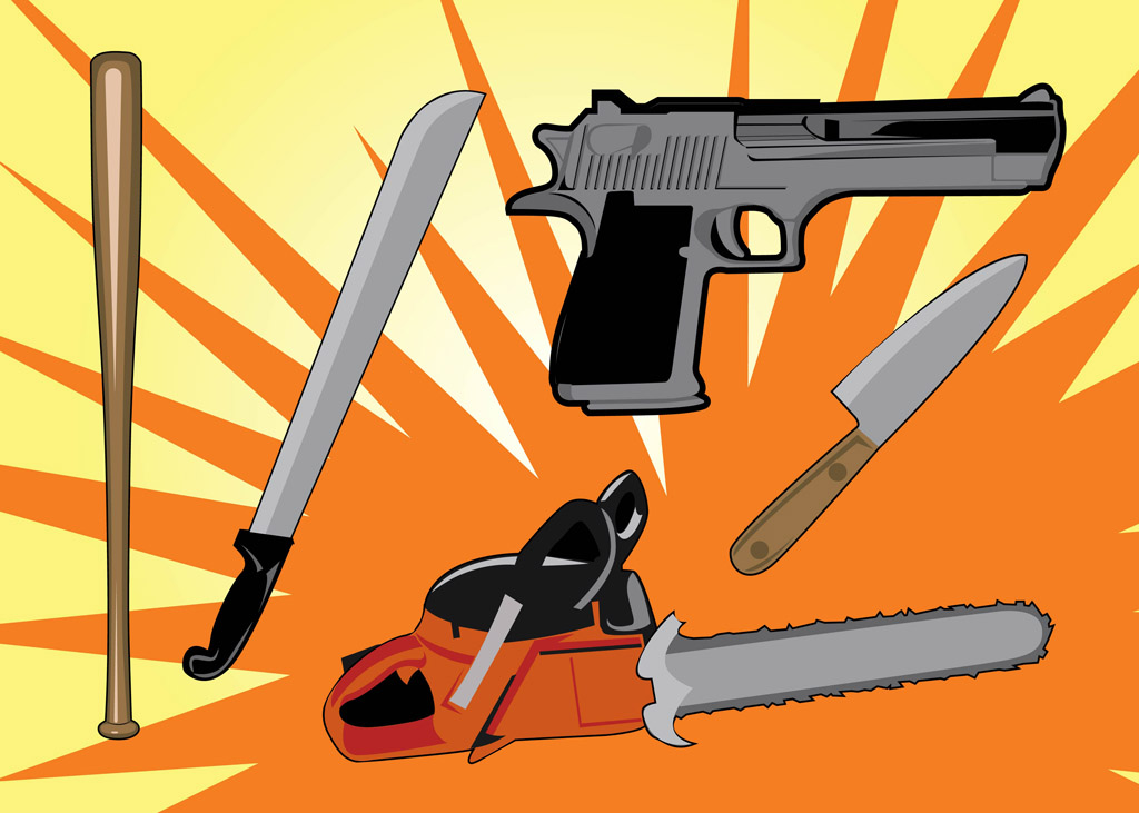 Murder Weapons Vector Graphics