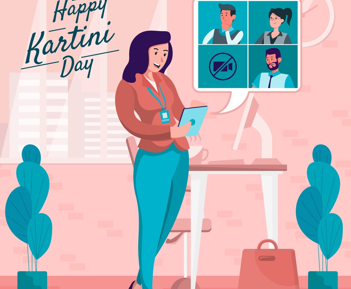 Leader Business Woman Held Virtual Meeting