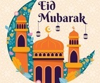 Eid Mubarak Floral Background