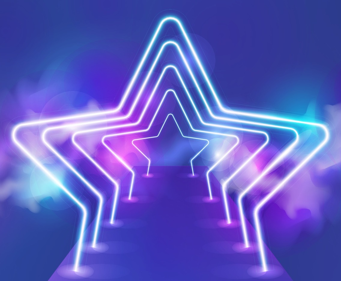Start Shaped Neon Light