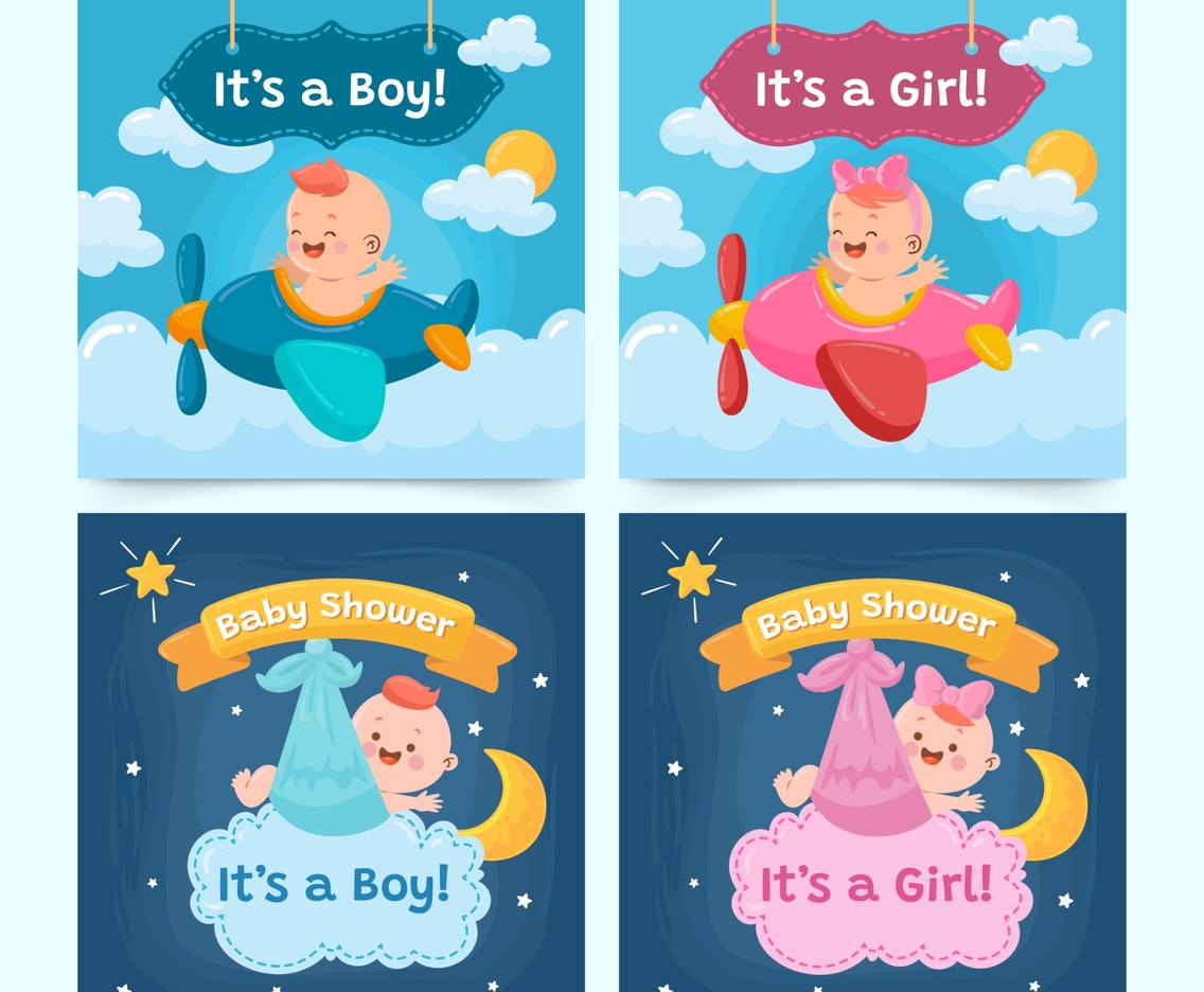 Set of Born Day Cards