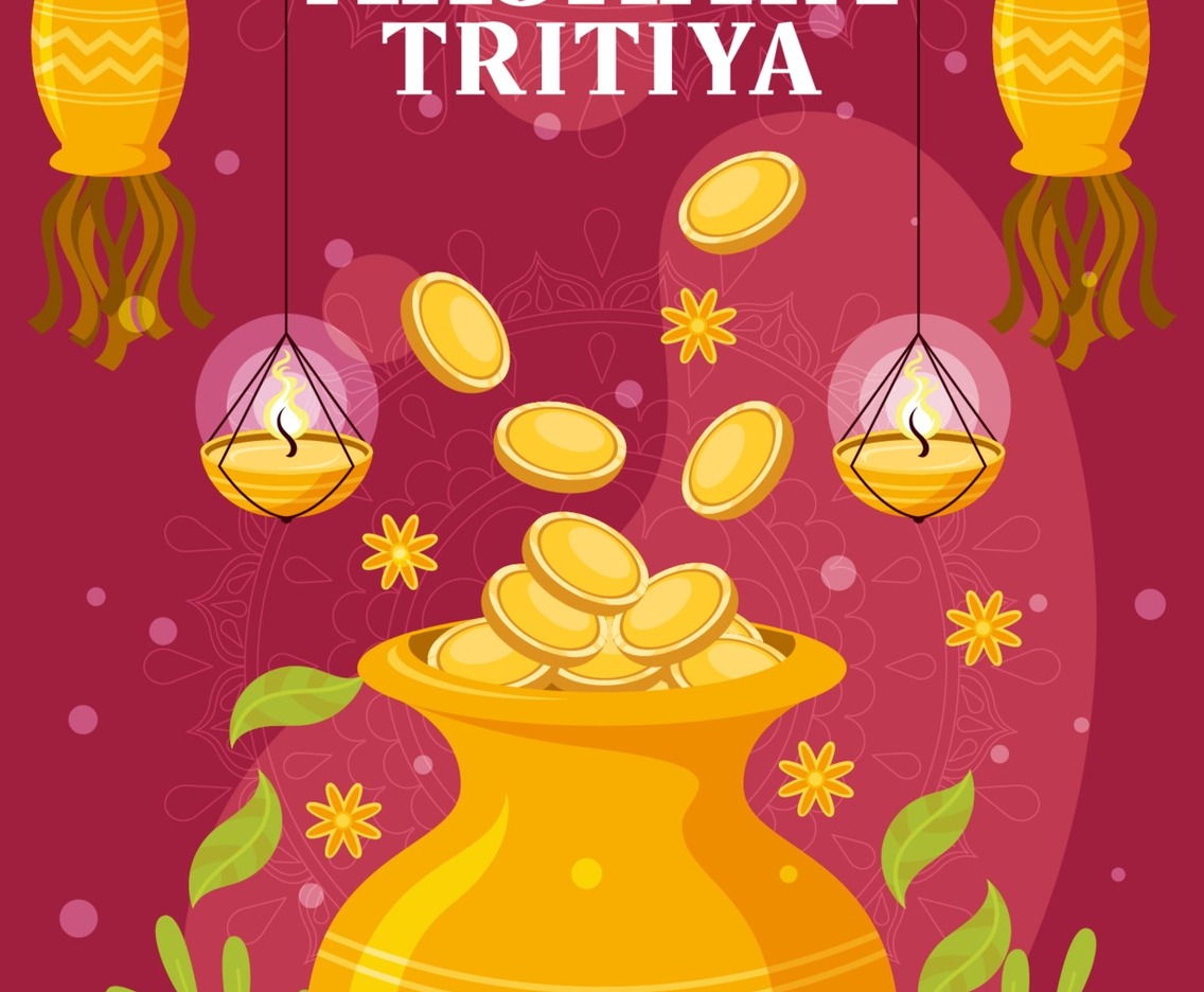Akshaya Tritiya On Flat Design Concept