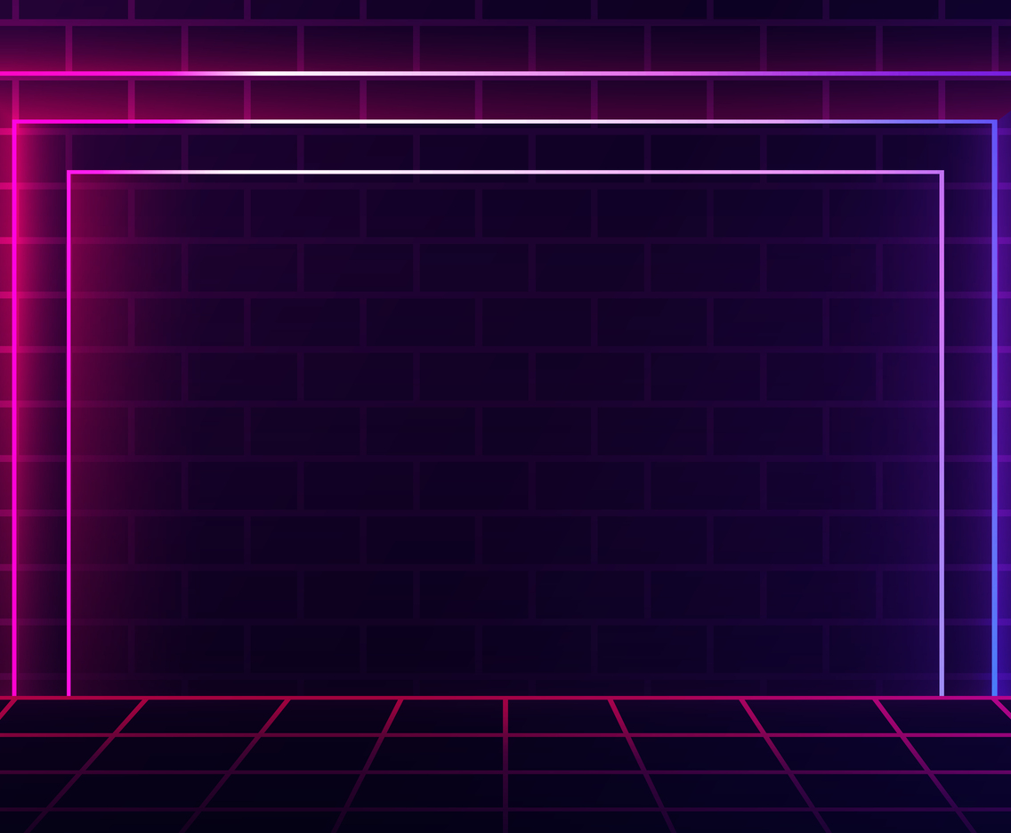 Empty Square Neon Background