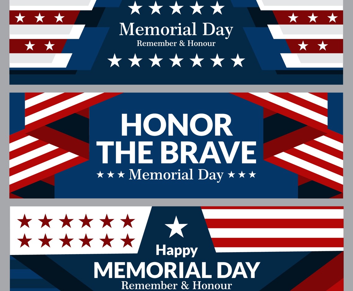 Memorial Day USA Banner
