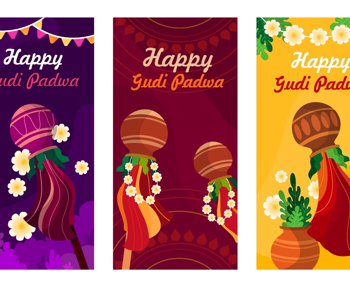 Colourful Gudi Padwa Banner