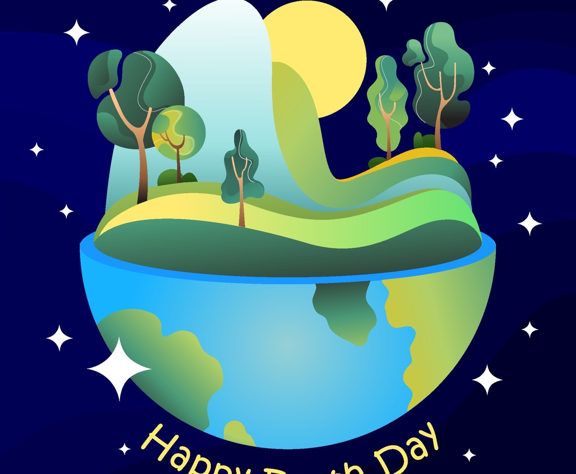 Happy Earth Day Illustration