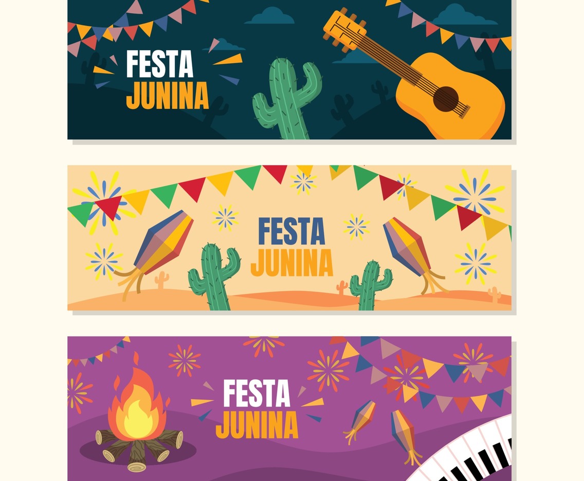 Festa Junina Flat Banner Design