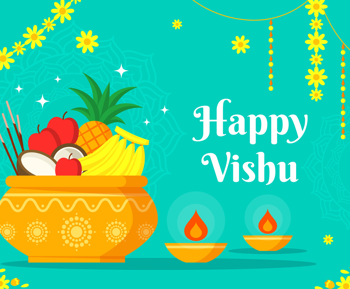 Happy Vishu Background Design