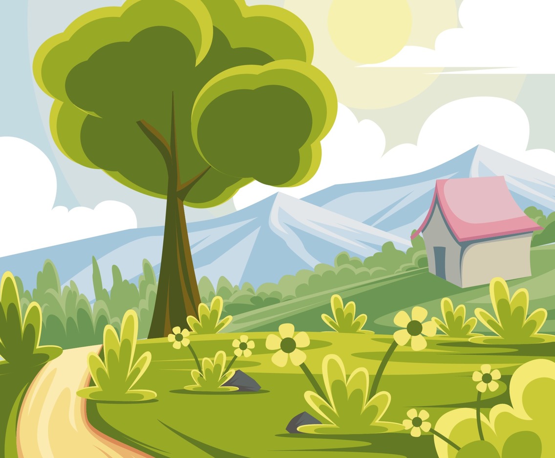 Beautiful Spring Landscape Background