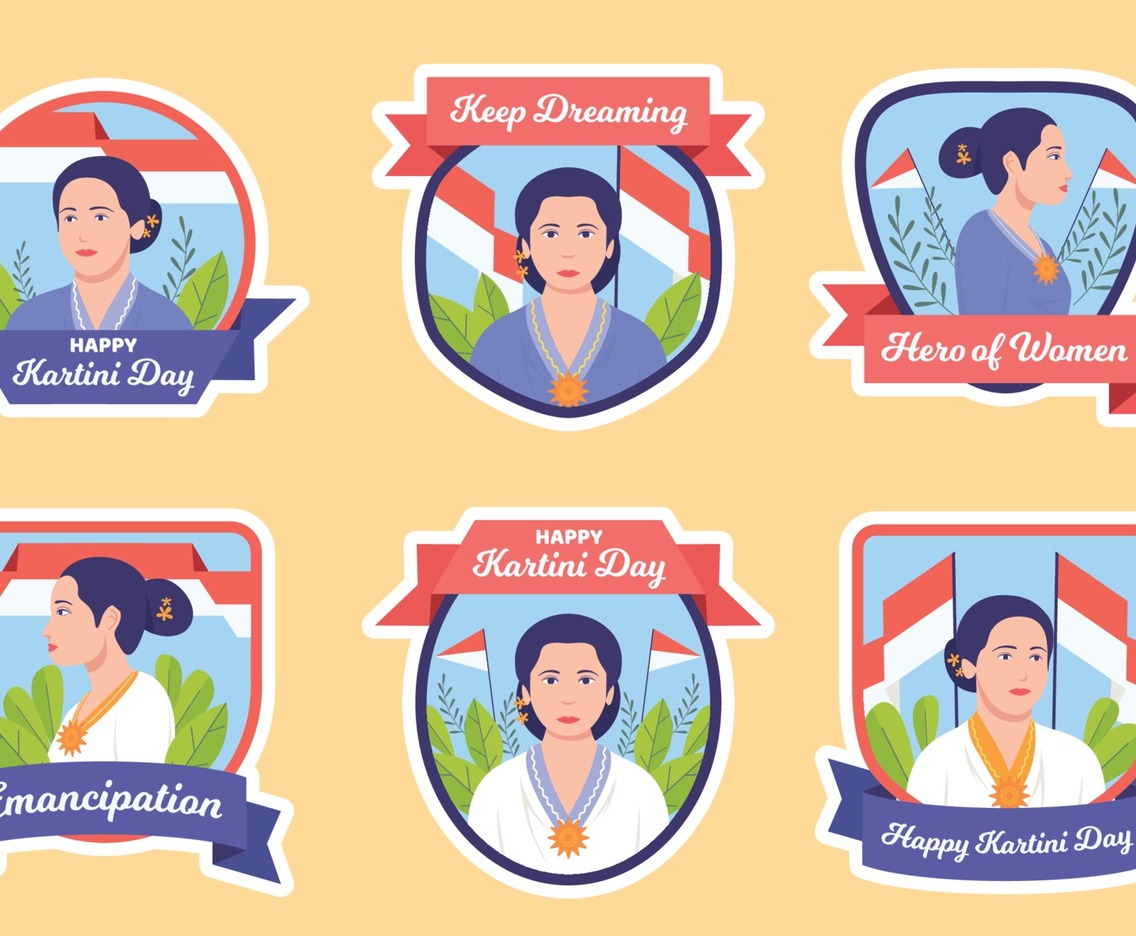 Happy Kartini Day Badges Collection
