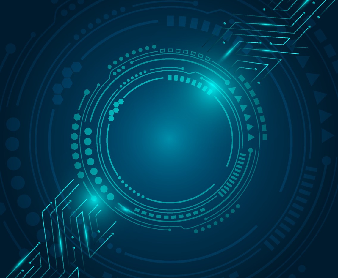 Technology Background in Realistic Design Style